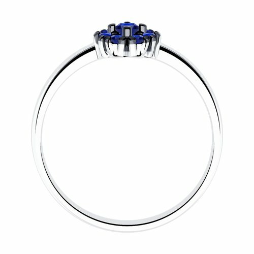 серебряное кольцо с фианитами 