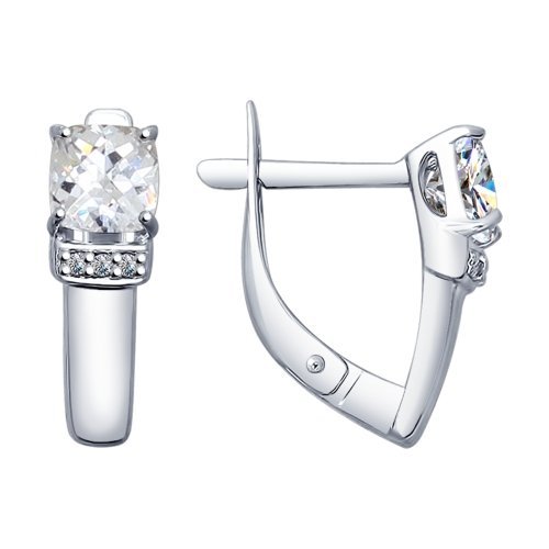 серебряные серьги со swarovski