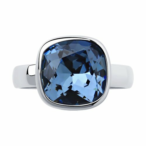 серебряное кольцо со swarovski