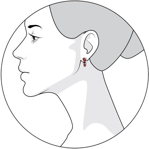 серебряные серьги с гранатами и фианитами