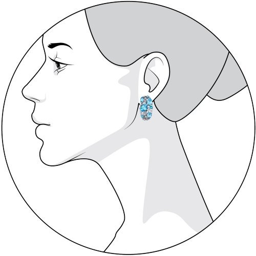 серебряные серьги с топазами