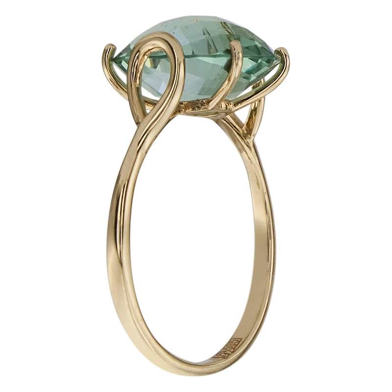 золотое кольцо с аквамарином