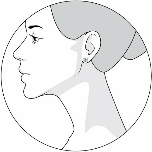 серебряные серьги - пусеты с фианитами