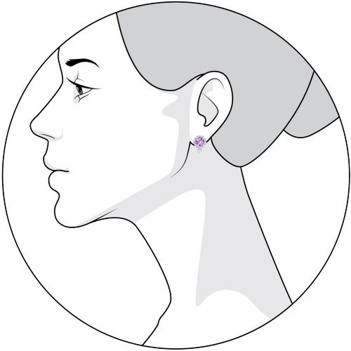 серебряные серьги с аметистами