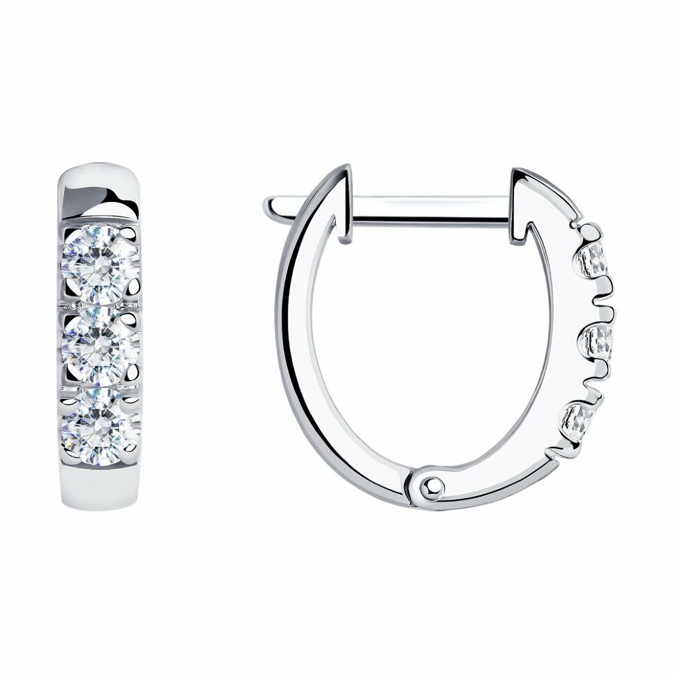 серебряные серьги со swarovski