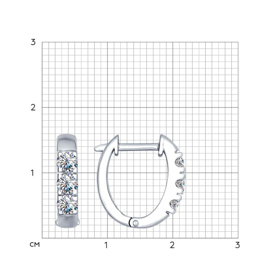 серебряные серьги со swarovski