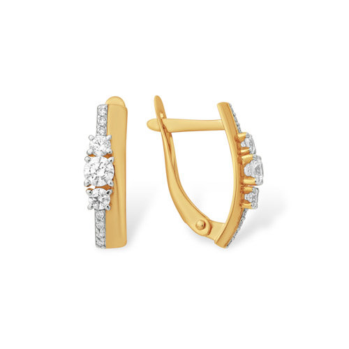 золотые серьги со swarovski