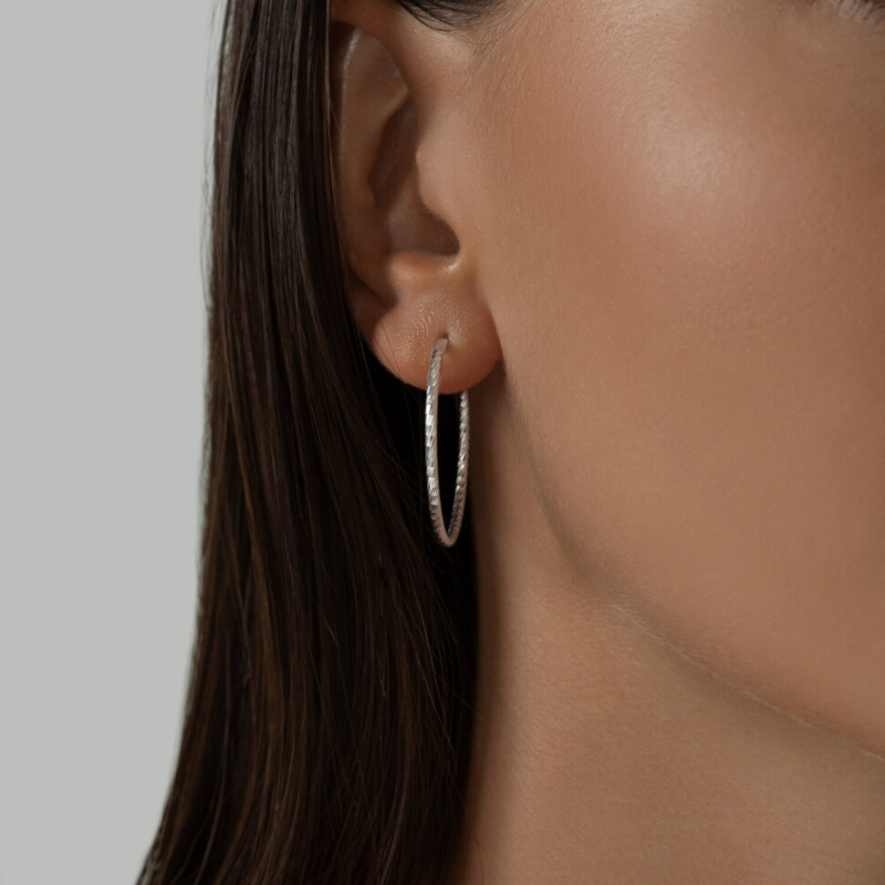 Серебряные серьги - конго