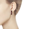 серебряные серьги с гранатами