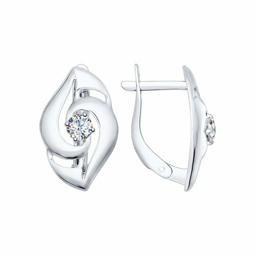 серебряные серьги с фианитами