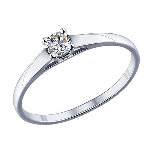 серебряное кольцо  со swarovski