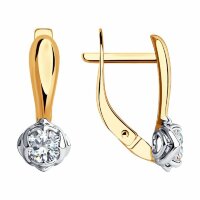 золотые серьги со swarovski