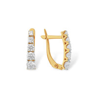 золотые серьги со swarovski