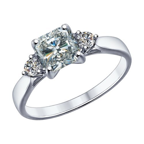 серебряное кольцо со swarovski