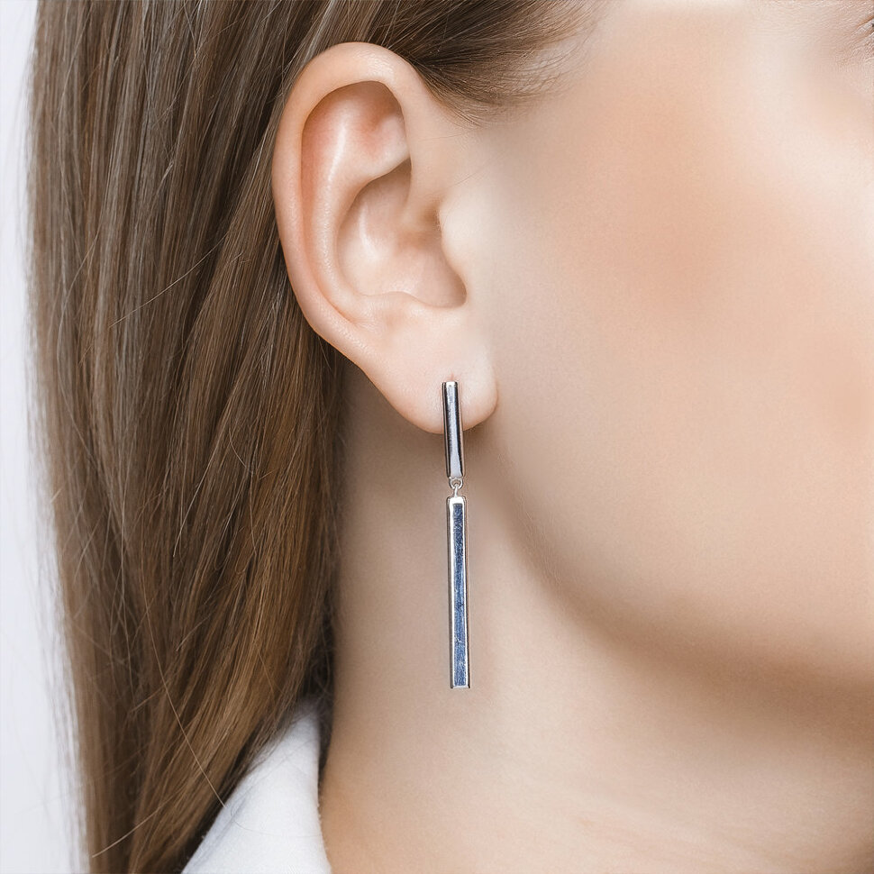 серебряные серьги