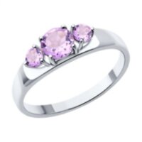 Серебряное кольцо с аметистами