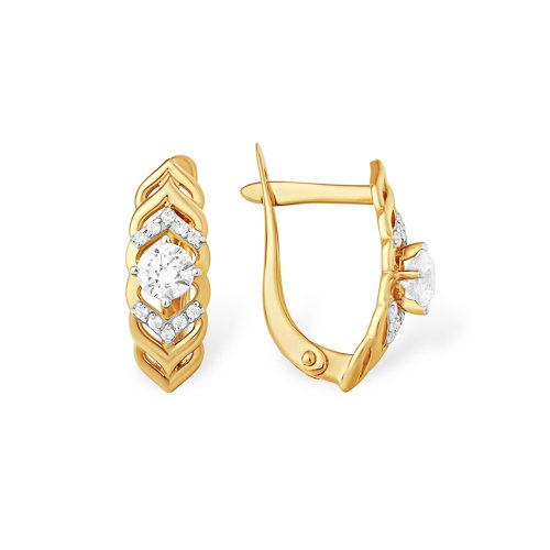 золотые серьги со swarovski