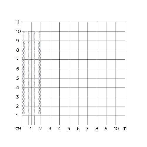 серебряные серьги-цепочки