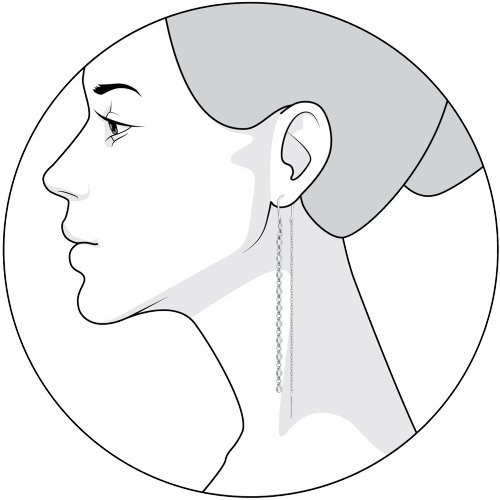 серебряные серьги-цепочки