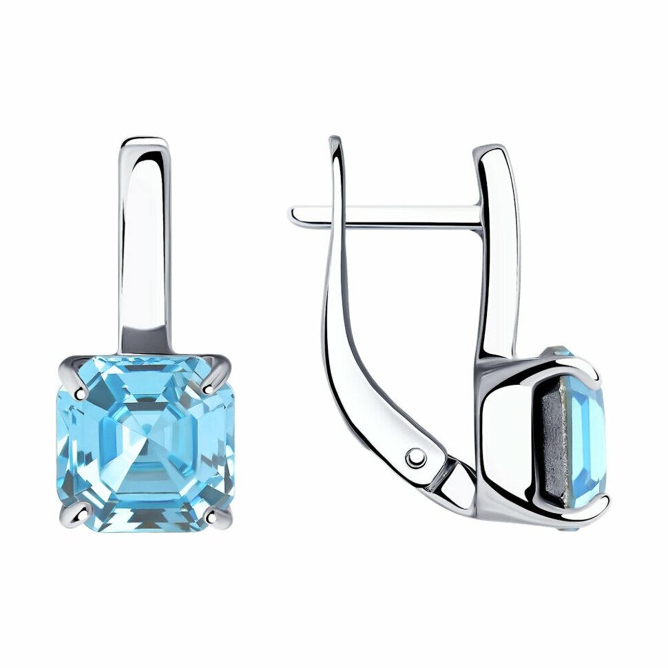 серебряные серьги со swarovski